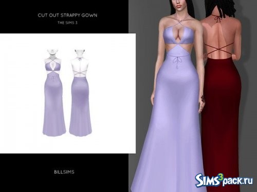 Вечернее платье Cut Out Strappy от Bill Sims