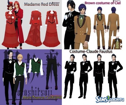 A set of clothes dark Butler от KsKSimsKreator