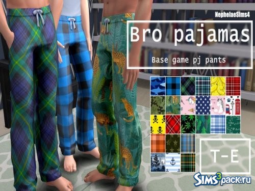 Пижамные брюки Bro от NephelaeSims4