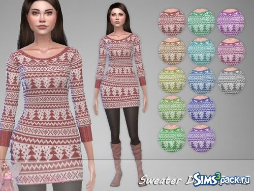Платье - свитер Dea 2 от Jaru Sims