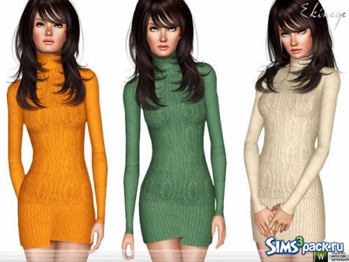 Платье - свитер Cable Knit Turtleneck от ekinege