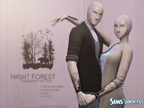Татуировка Night Forest от sugar owl
