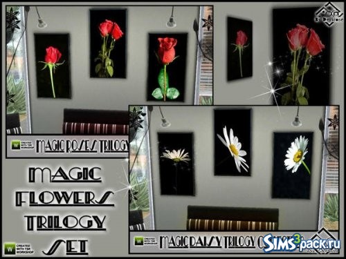 Сет Magic Flowers Trilogy Paintings от Devirose