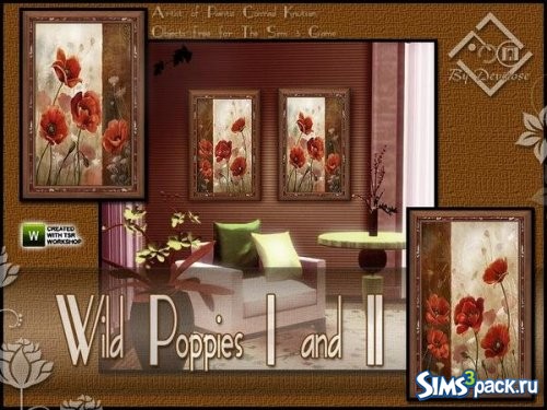 Картины Wild Poppies I and II от Devirose