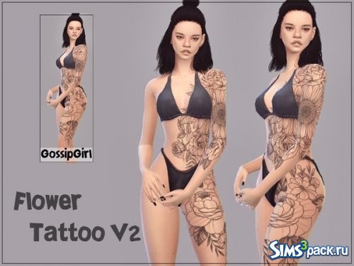 Татуировка Flower V2 от GossipGirl-S4