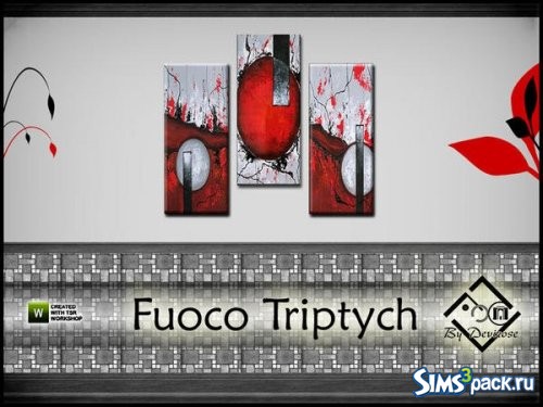 Картины Fuoco Triptych от Devirose