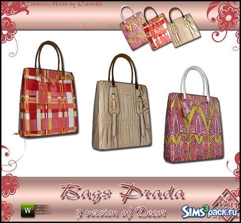 Декоративные сумки Prada от Devirose
