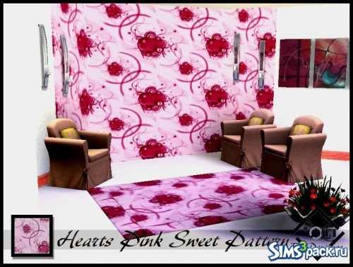 Текстура Hearts Pink Sweet от Devirose