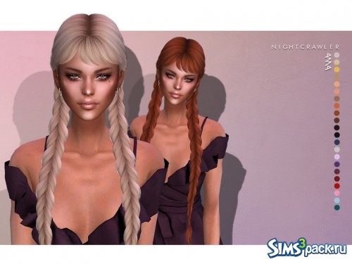 Прическа Anna от Nightcrawler Sims