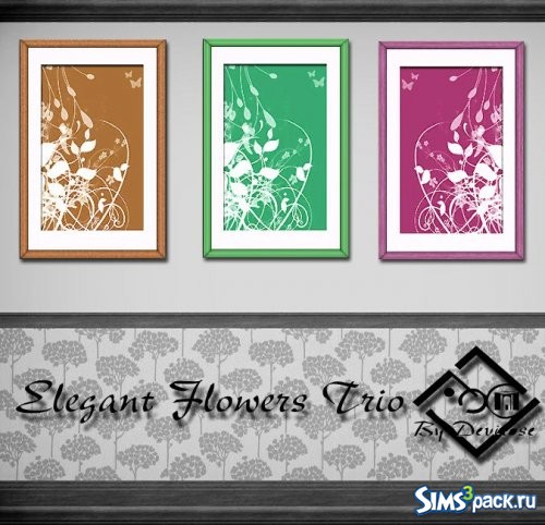 Картины Elegant Flowers Trio от Devirose