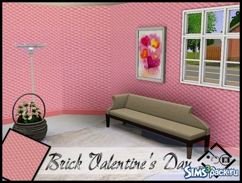 Настенное покрытие Brick Valentine Day от Devirose