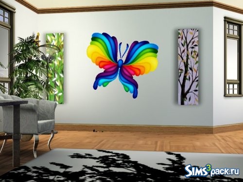 Стикер Rainbow Butterfly от twosister42