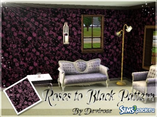 Текстура Roses to Black от Devirose