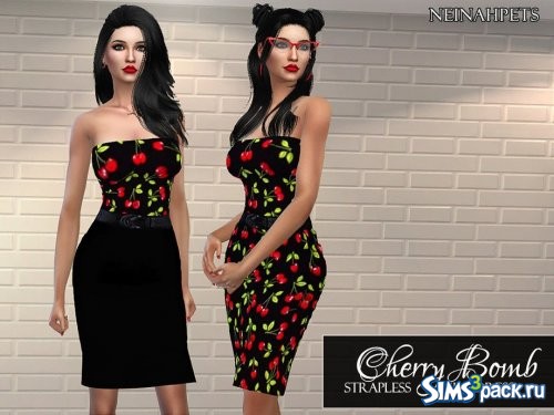 Платье Cherry Bomb Mini Strapless от neinahpets