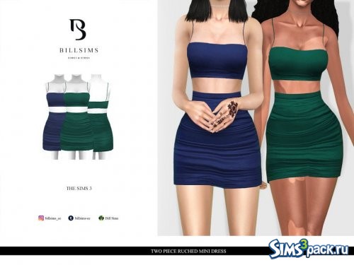 Мини - платье Two Piece Ruched от Bill Sims