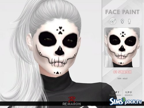Грим Halloween Skull 01 от remaron