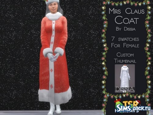Пальто Mrs Claus от Dissia
