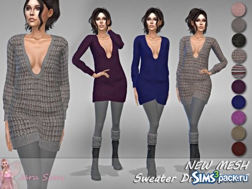 Платье - свитер Assia 1 от Jaru Sims