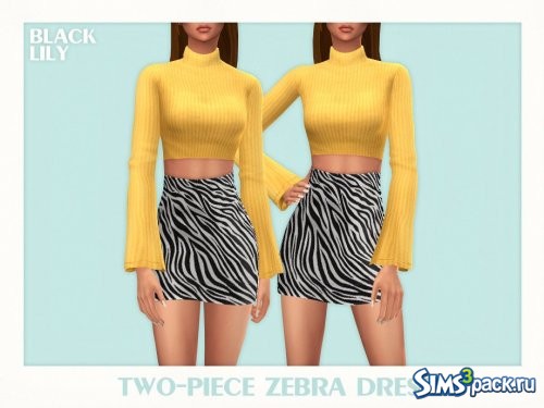 Платье Two-Piece Zebra от Black Lily