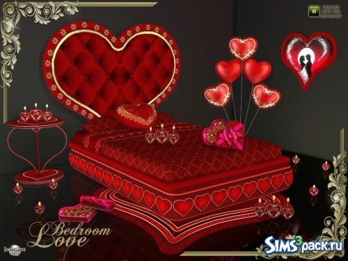 Спальня Love decorations от jomsims