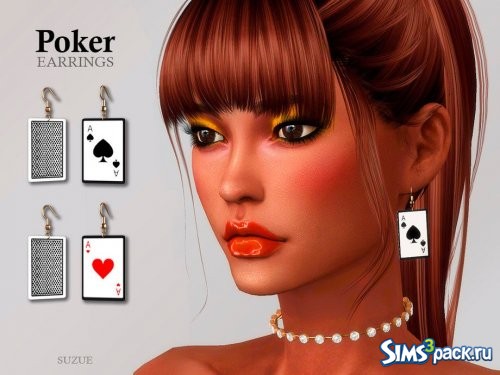Серьги Poker от Suzue