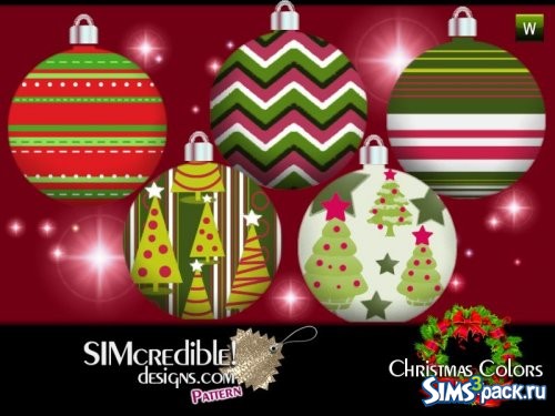 Текстуры Christmas Colors от SIMcredible!