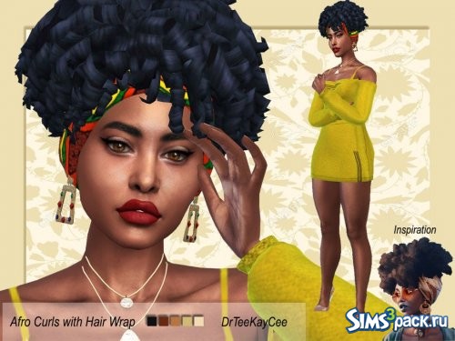 Прическа Afro Curls with Hair Wrap от drteekaycee