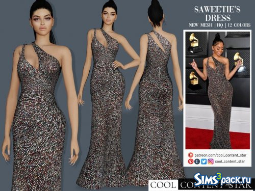 Вечернее платье Saweetie от sims2fanbg