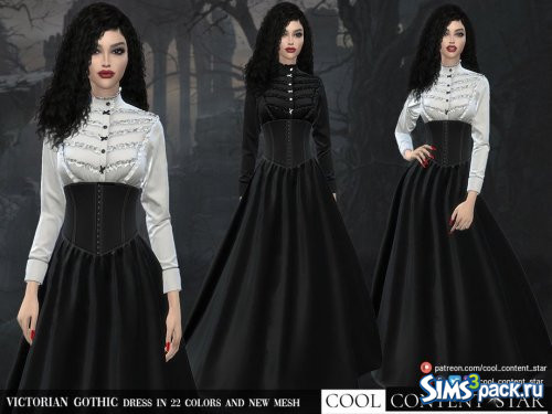 Платье Victorian Gothic от sims2fanbg