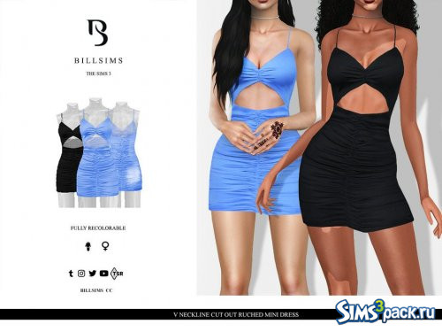 Платье V Neckline Cut Out Ruched от Bill Sims