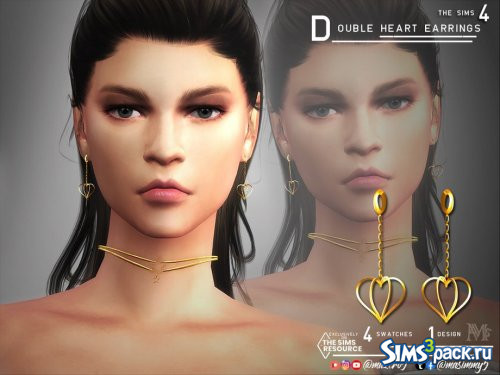 Серьги Double Heart от Mazero5