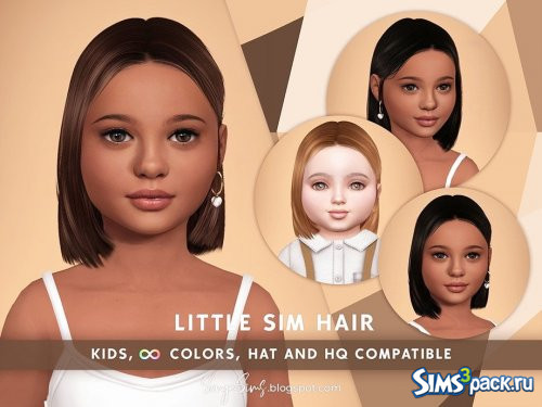 Детская прическа Little Sim от SonyaSimsCC