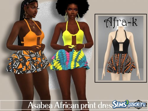 Платье Asabea African print от akaysims