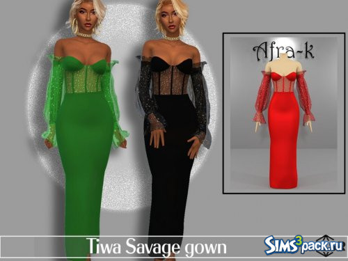 Вечернее платье Tiwa Savage от akaysims