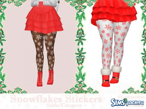 Колготки Snowflakes Stickers от Dissia