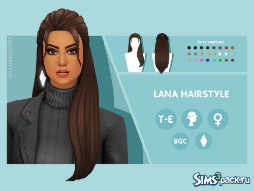 Прическа Lana от simcelebrity00