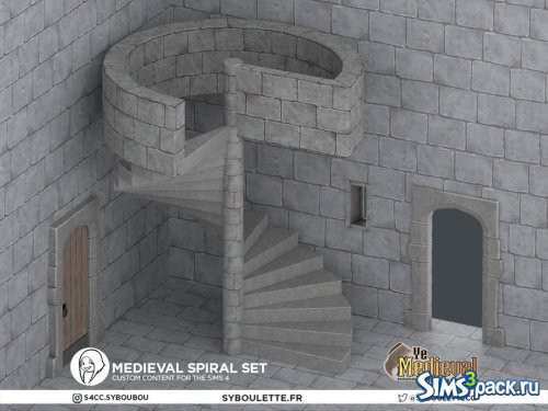Сет Medieval spiral stairs tower от Syboubou