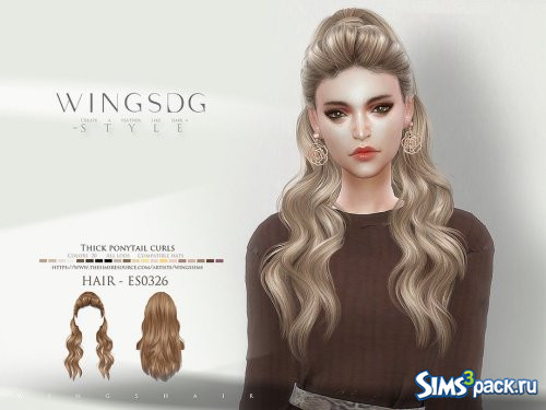 Прическа Thick ponytail curls от wingssims