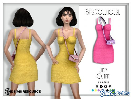 Платье с сумкой Judy от Sims Dollhouse