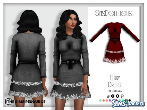 Платье Terry от Sims Dollhouse