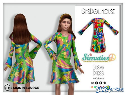 Платье Simxties - Susan от Sims Dollhouse