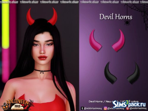 Рожки Hallowen 2023 - Devil от WisteriaSims