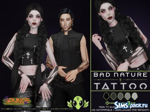 Татуировки Bad Nature от unidentifiedsims