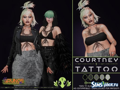 Татуировка Courtney от unidentifiedsims