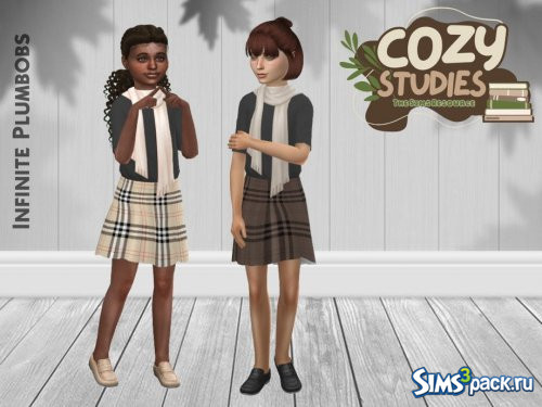 Костюм Cozy Studies Child Plaid Skirt and Scarf от InfinitePlumbobs