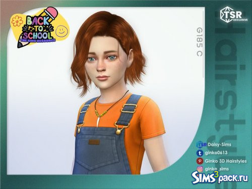 Прическа Back To School - Wavy Bob от Daisy-Sims