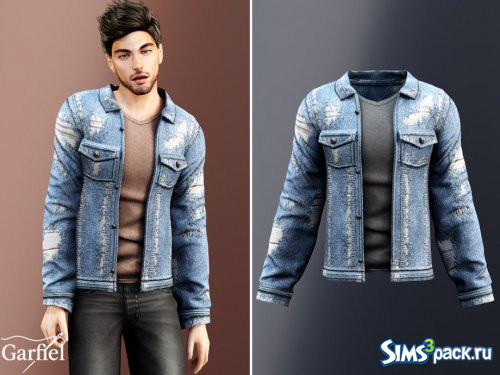 Джинсовая куртка и футболка от Garfiel