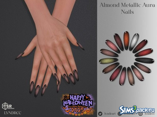 Ногти &quot; Миндальный металлик &quot; от LVNDRCC