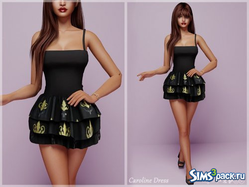 Женское мини - платье с оборками от Layla