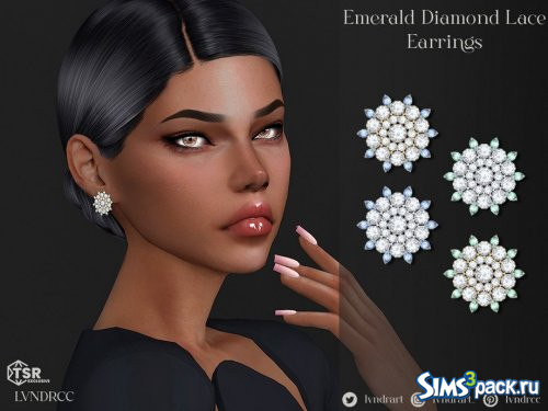 Изумрудно - бриллиантовые серьги от LVNDRCC